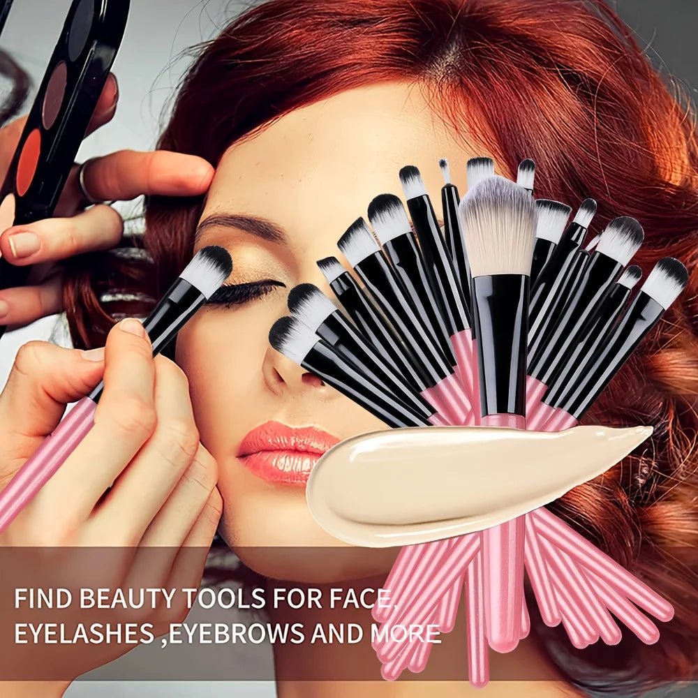 Makeup Brush Set 20Pcs Kit Soft Fluffy Eye Shadow Brushes Cosmetic Foundation Powder Highlighter Blending Beauty Tool Beginners
