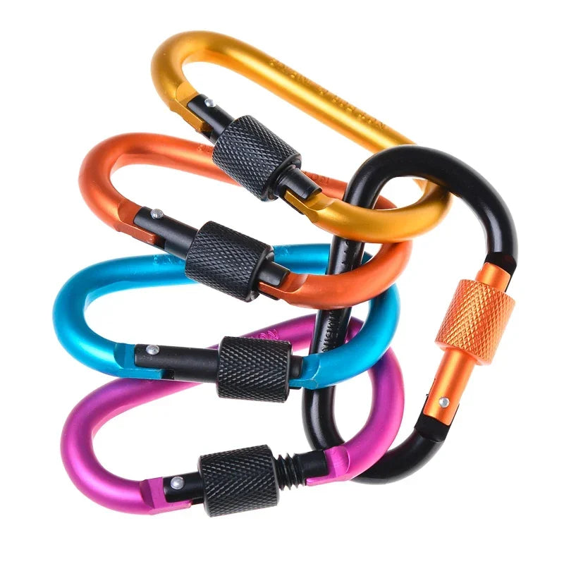 Screwed-door set (for hiking) - Hooks for carrying outdoor camping equipment, with 7.5 mm diameter aluminum rods