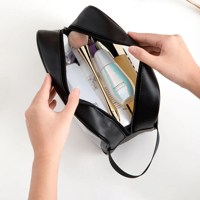 Large Capacity Makeup Bag Transparent PVC Waterproof Travel Toiletry Bag Cosmetics Organizer Storage Tote Clear 3Pcs Wash Bags