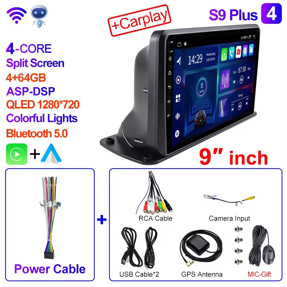 CAIXI 9"/10" Universal 2-DIN Android Car Stereo — CarPlay, GPS Navigation, Truck & Car Fit