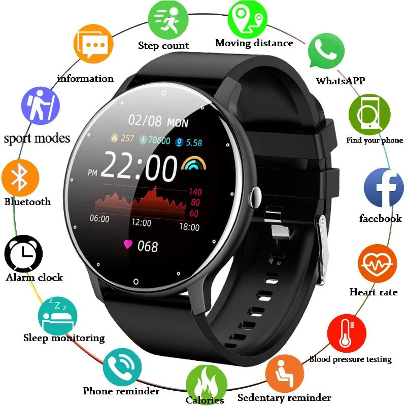 LIGE Smart Watch — Fitness Tracking, Waterproof, iOS & Android