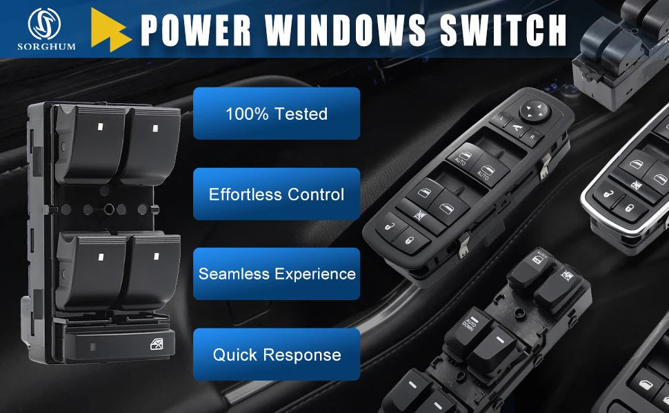 Front Left Power Window Switch — Chevrolet Silverado & GMC Sierra / Traverse / Yukon / Buick