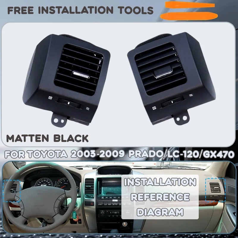For Toyota 2003-2009 PRADO Lexus LC-120 GX470 LAND CRUISER LC-100 Interior AC Air Vent Grille Dashboard Panel Outlet Accessories