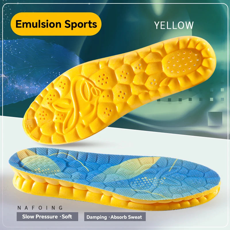 4D Cloud Sports Insoles – Shock Absorbing, Breathable PU Shoe Inserts