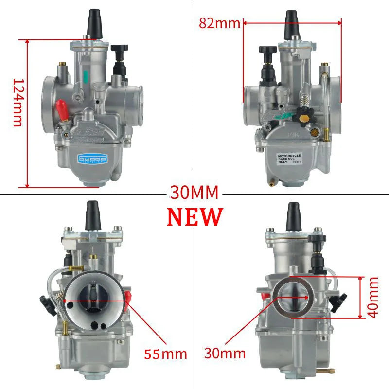 For KOsO OKO 24 26 28 30 3234mm Blue Bowl 2T 4T Universal ScooterATV Dirt Bike KElHIN PWK Racing Carburetor With FreeJet Set