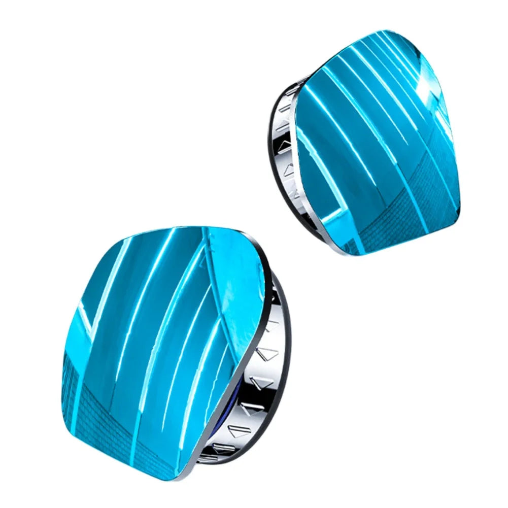 2PCS 360 Degree Adjustable Angle HD Glass Blind Spot Mirrors Car Rearview Mirrors Frameless Wide-angle Rearview Mirrors