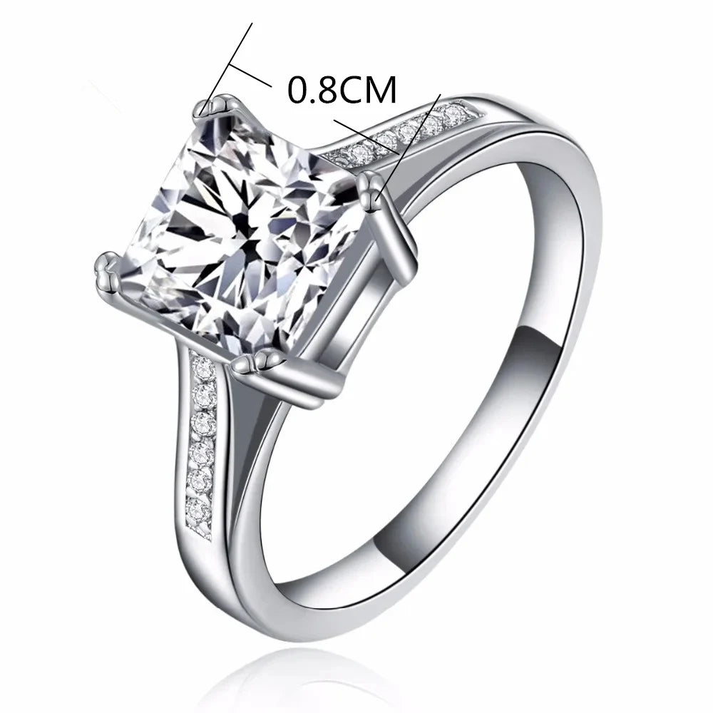 Cubic Zirconia White Gold Ring for Women - Bridal & Wedding