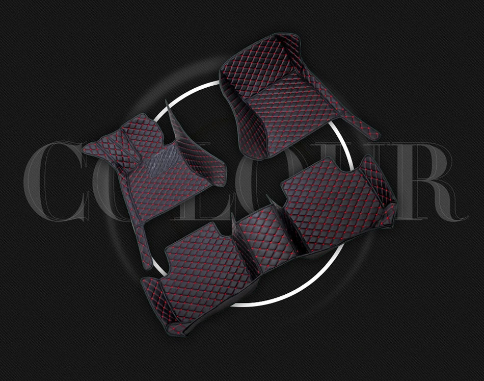 Custom-Fit Leather Car Floor Mats for Ford F-150 2009–2023 (Full Set)