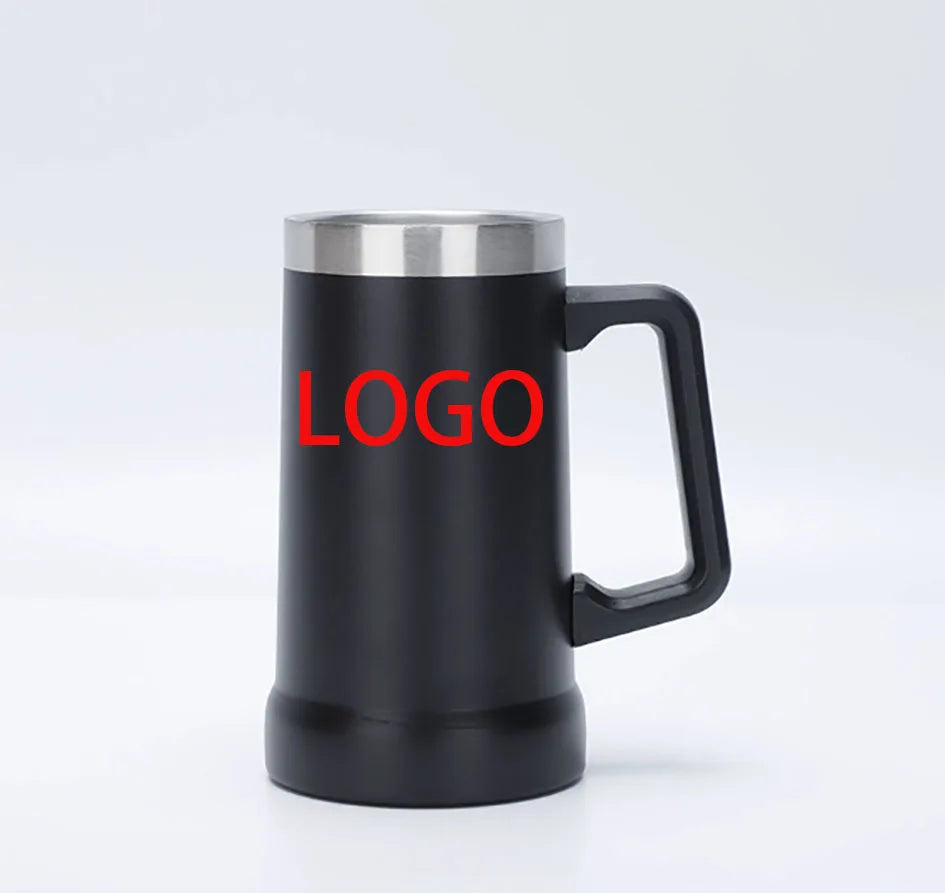Free Name LOGO 24OZ Beer Wine Thermos Big Capacity Cups Insulated Tumbler Coffee Mug Vacuum Thermos Cup Coffee Tumbler Egg Shape