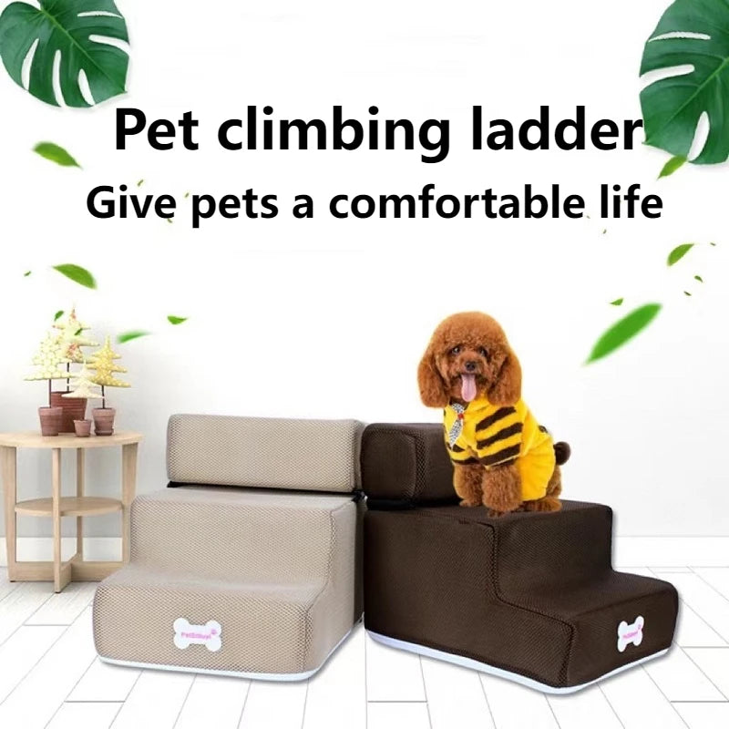 Hot Dog House-Style 3-Step Pet Stairs - Anti-Slip – photo 2