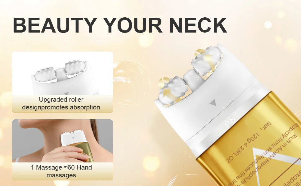 Firming Neck Cream with Massage Roller – Lift & Tighten Turkey Neck in 28 Days