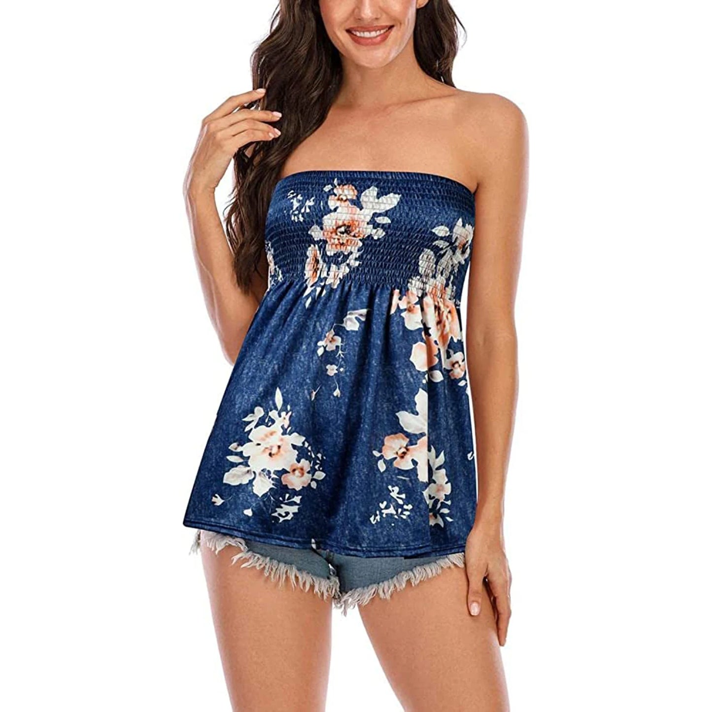 2026 Women Sexy Tube Top Summer Women Casual Tank Crop Tops Solid Color Elastic Design Backless Breathable Strapless Tops