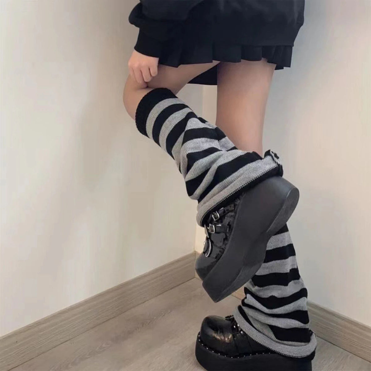 Women's Fluffy Knit Leg Warmers and Arm Warmers