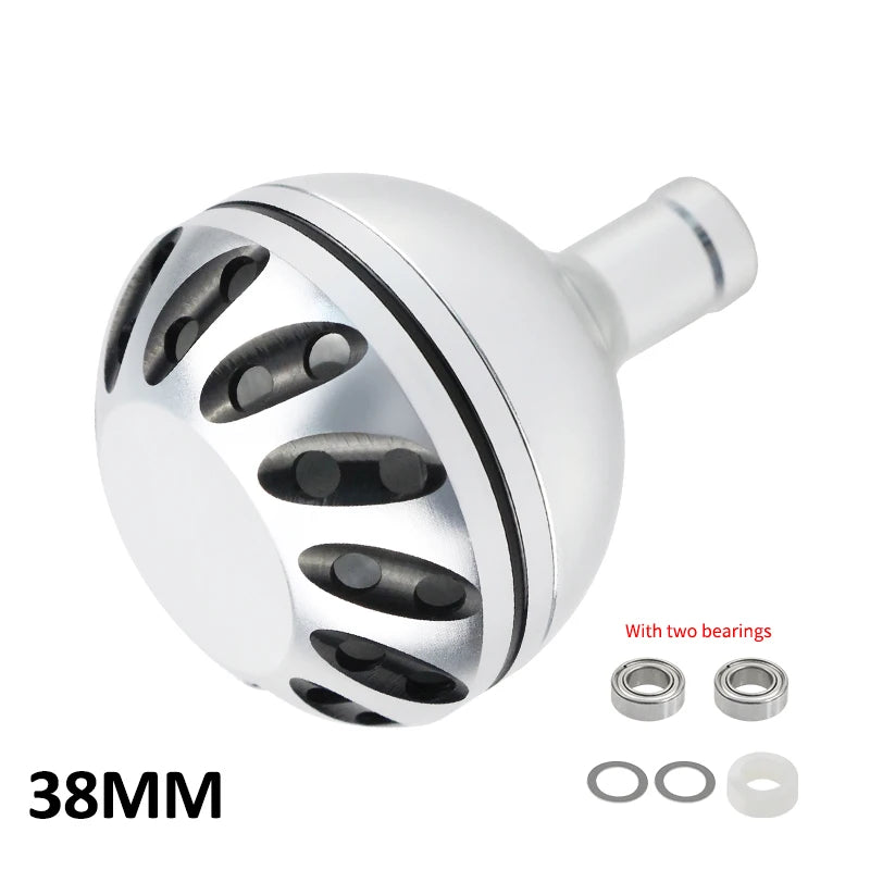 EKfan 30/35/38mm Alloy Metal Fishing Handle Knob For Spinning Baitcast Reel Dawa Shmano 4MM Shaft Fishing Rocker DIY Tool Parts