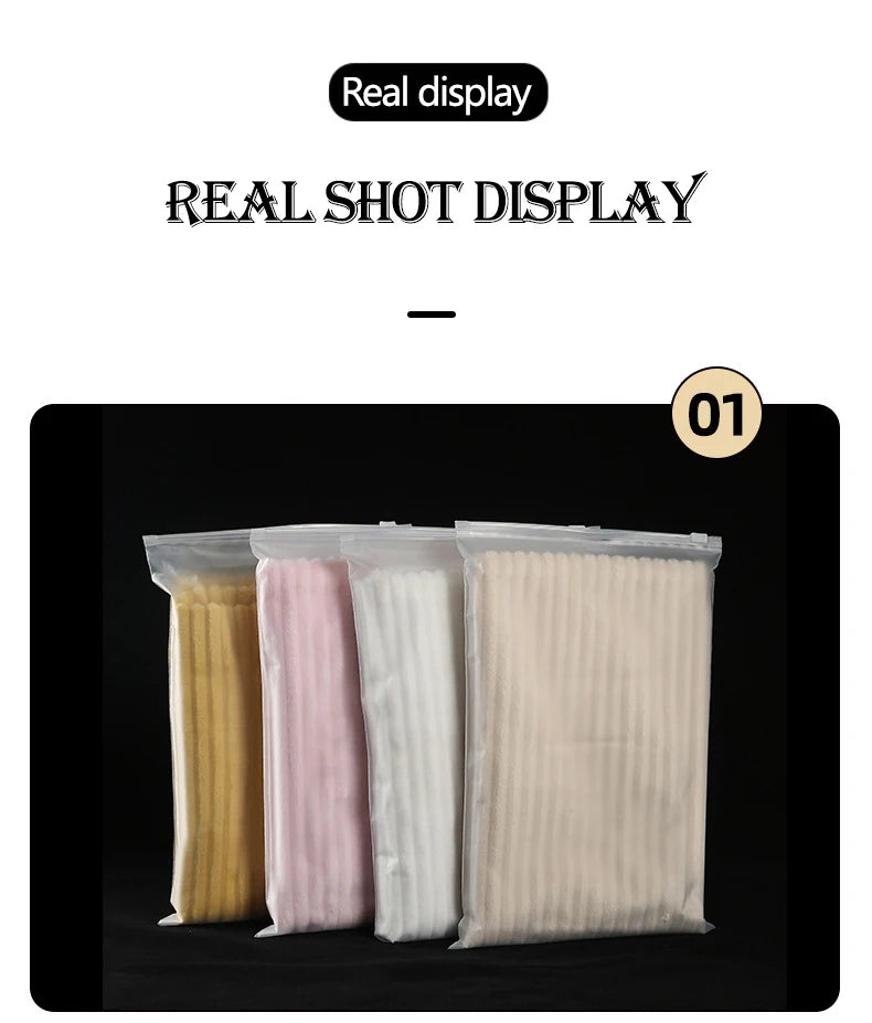 10PCS Transparent Scrub Clothes Zipper Bag PE Portable Storage Organizer Bag  Ziplock Bag Waterproof Packaging Bag
