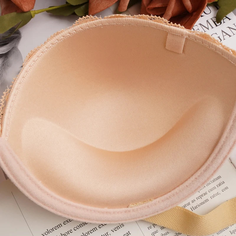 Gather the support with underwired women's underwear transparent shoulder strap bandeau removable shoulder strap bra