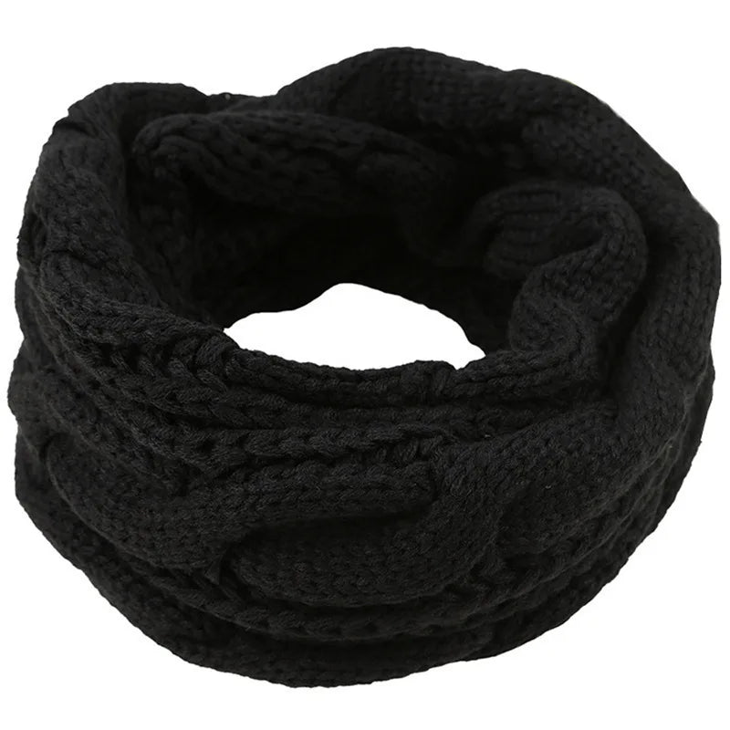 Women's Color Block Knit Loop Scarf - Circle Infinity Winter Scarf - photo 14