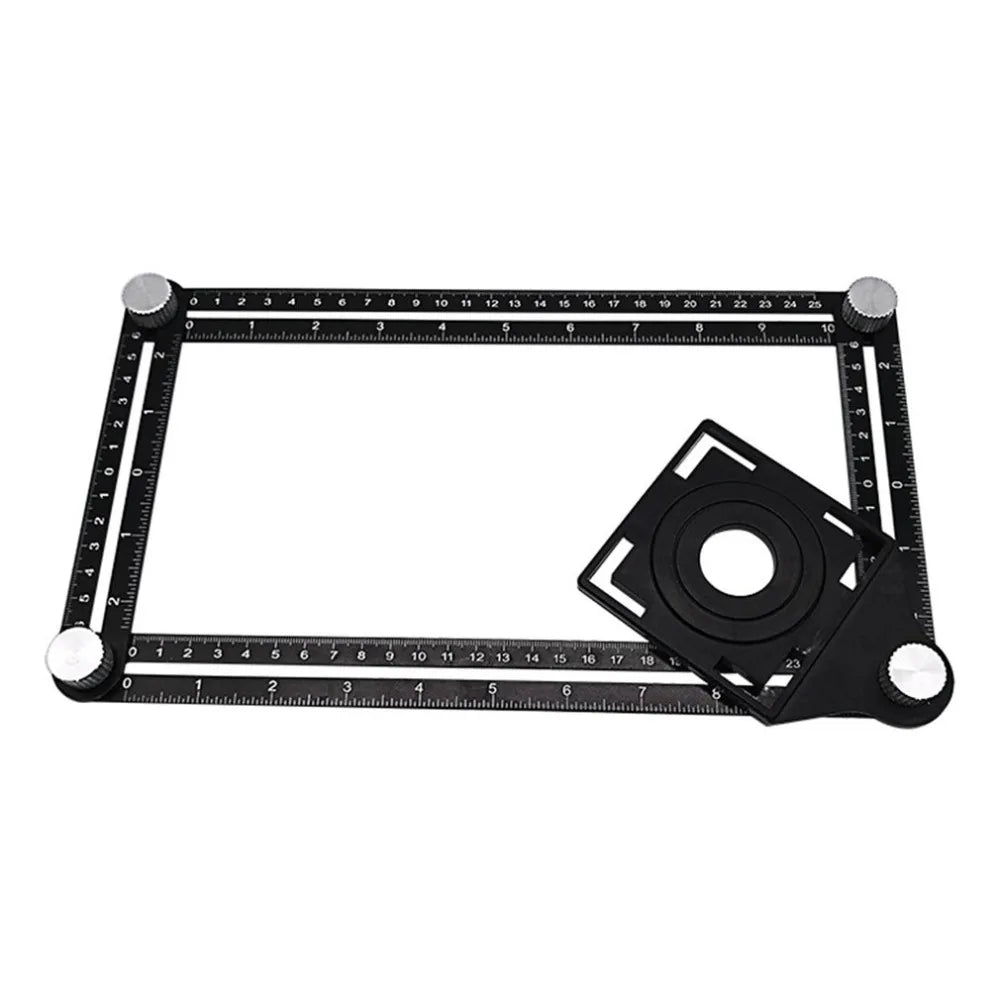 6-Fold Angle Measuring Ruler, Aluminium Tile Drilling Template