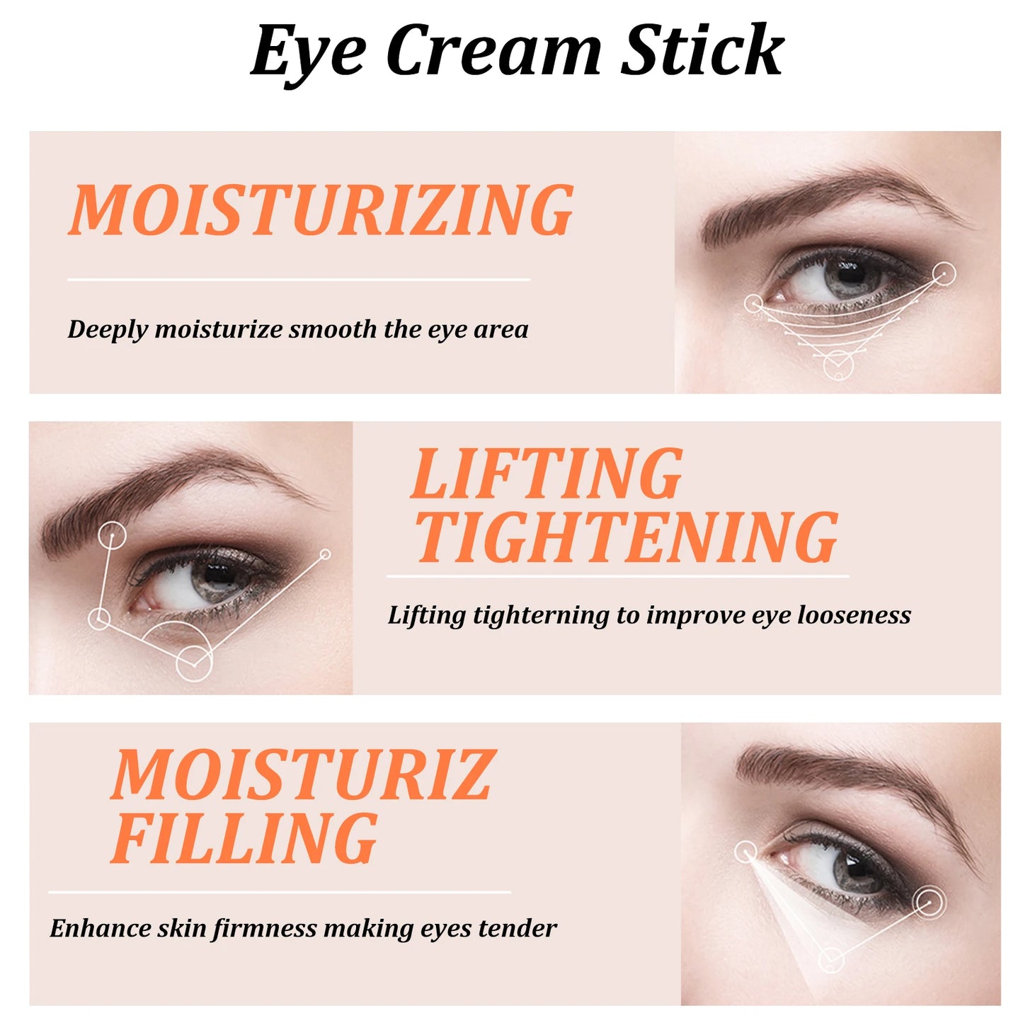 Hoygi Snail Essence & Collagen Eye Cream Stick 3g – Anti Dark Circles, Fine Lines, Puffiness & Eye Bags | Retinol & Niacinamide | CPNP Certified