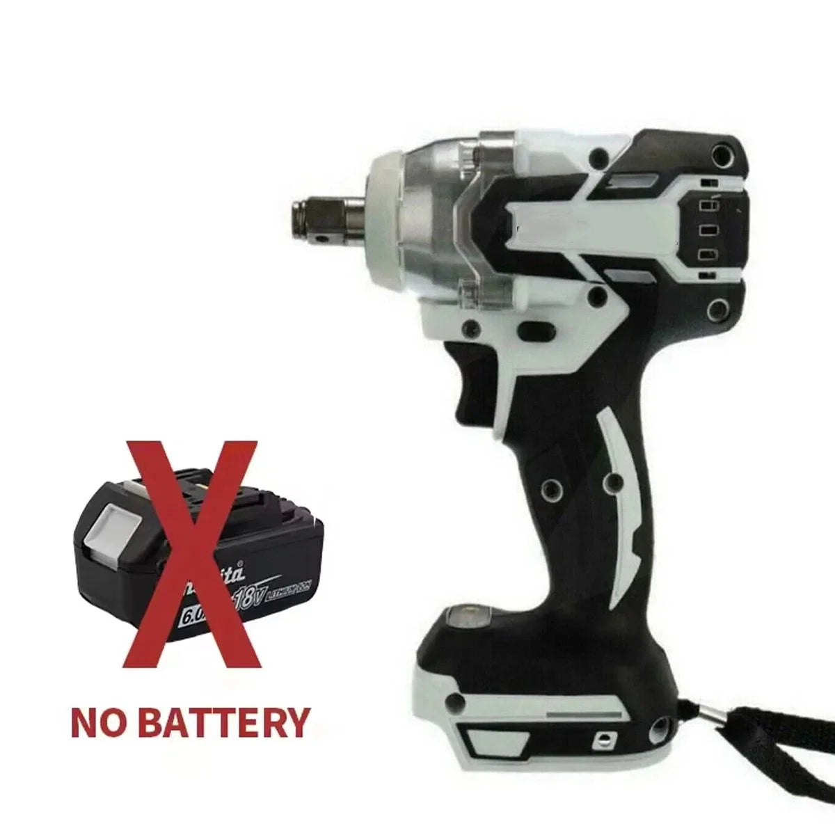 For Makita 18V 21V Battery Cordless Impact Wrench 1/2" Brushless Bare Tool Only (Battery Not Included)