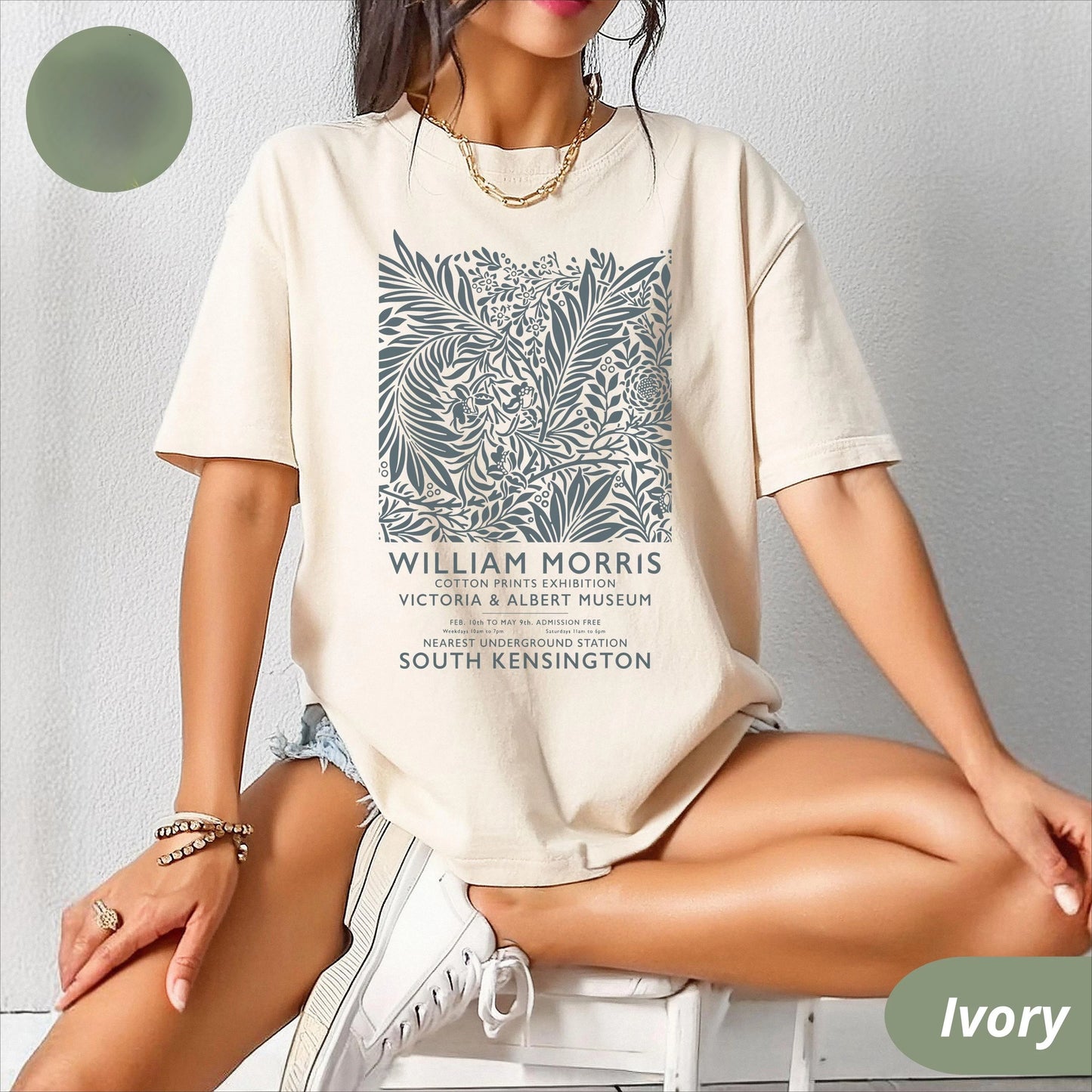 Women's Retro Floral T-Shirt — Oversized Cotton Summer Tee