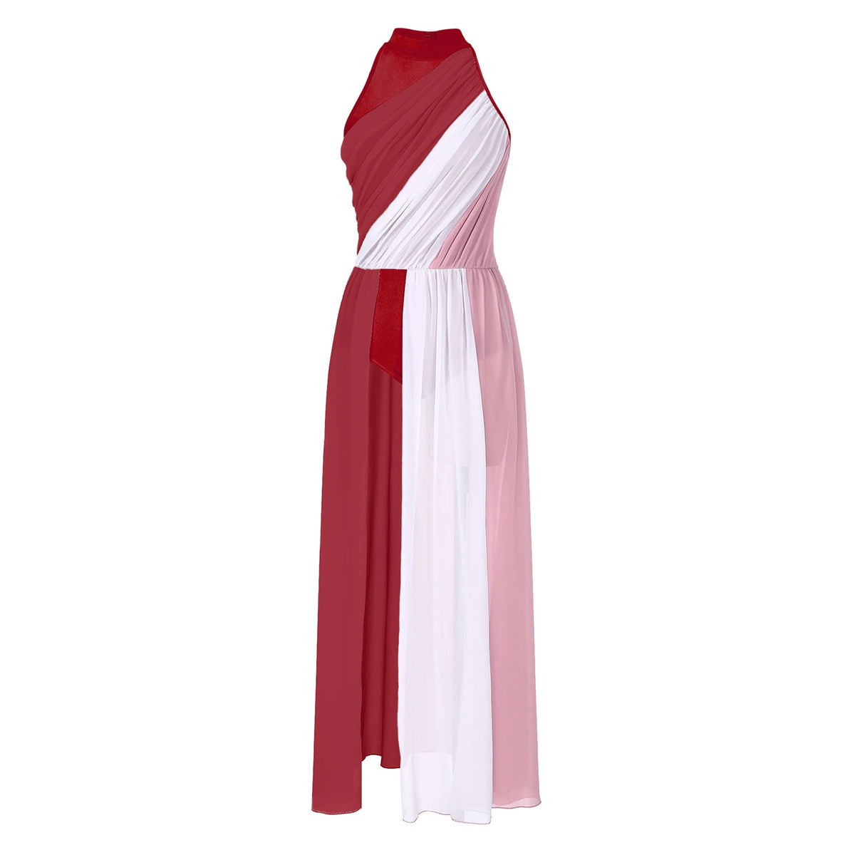 Women's praise dance long dress with split