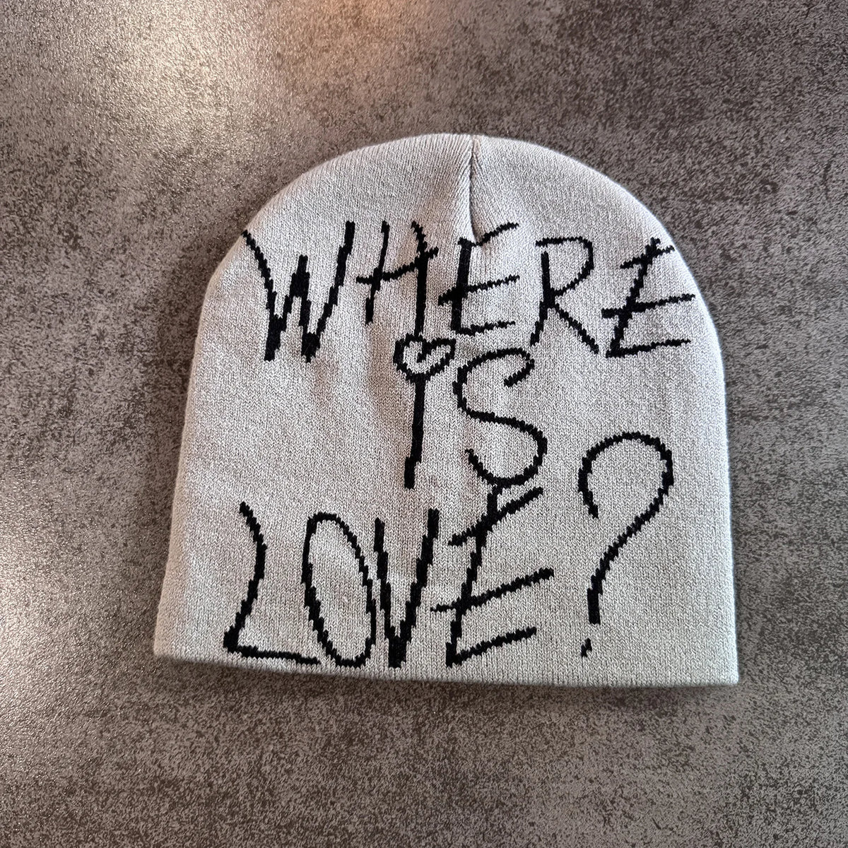 Y2K Letter Knit Beanie, Warm Ski Hat