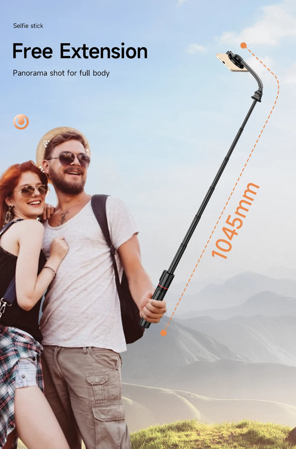 KEELEAD Magnetic Selfie Stick with Bluetooth Remote Magsafe Cellphone Tripod Stand for iPhone 14 13 12 Pro Max Vertical Shooting