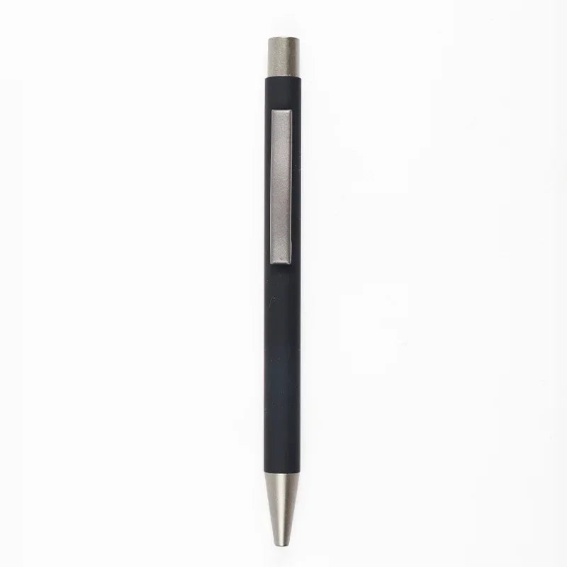 50pcs Metal Ballpoint Pen Advertising Pen Rubber Texture Custom Logo Text Engraving Laser Engraving Customizable Name Logo Pen