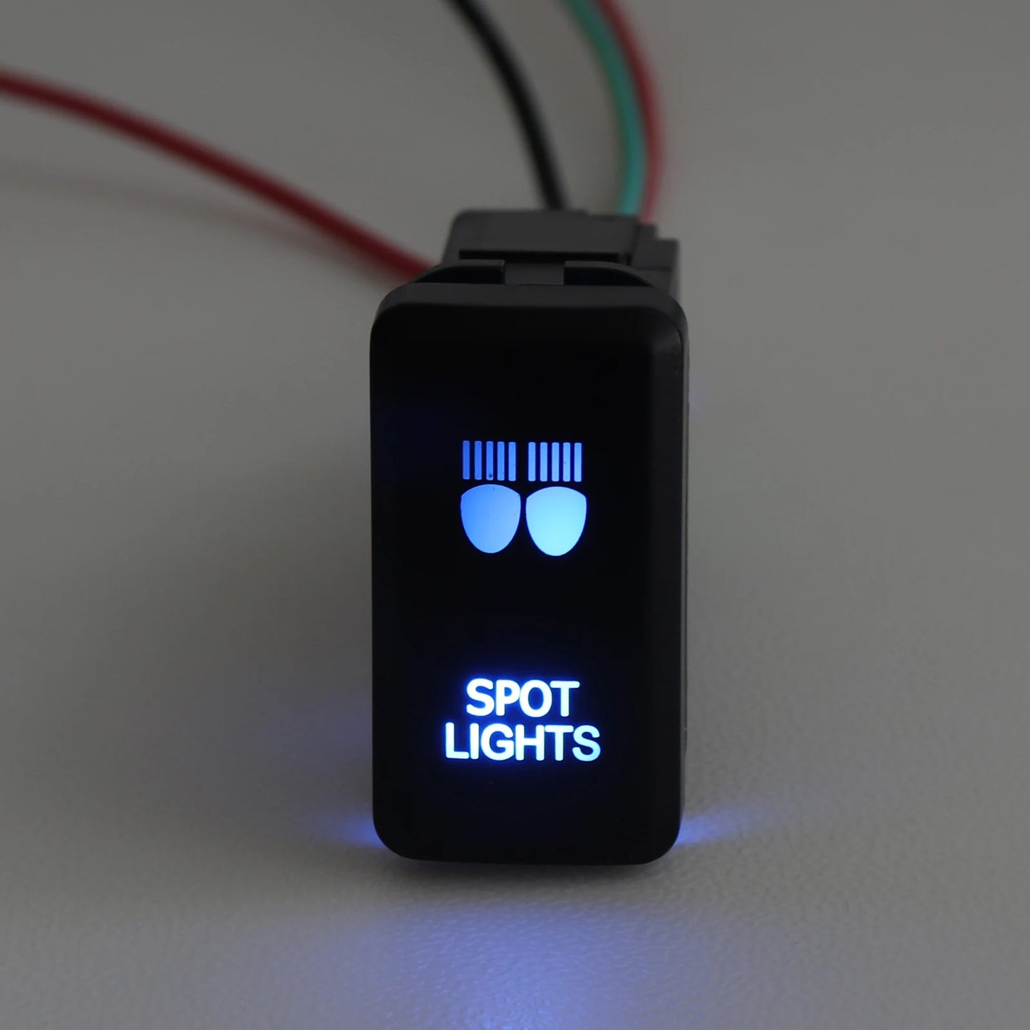 1pc Blue Backlight Push Button Switch 12V ON/Off Automoible Car Light Swithes with Connector Wire for Toyota-Hilux Prado 120