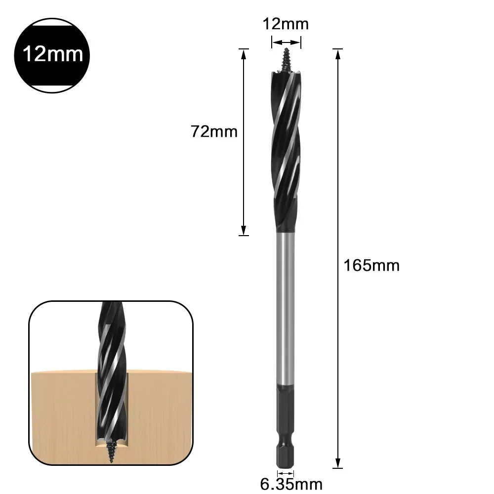 Hole Opener 10-35mm 1/4'' Hex Shank Twist Drill Bit, Reamer Auger Carpenter Joiner broca Drill Bits for Wood  Woodworking Tools