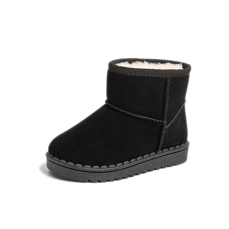 Kids Plush Snow Boots - Slip-On Short Winter Boots for Boys and Girls - photo 7