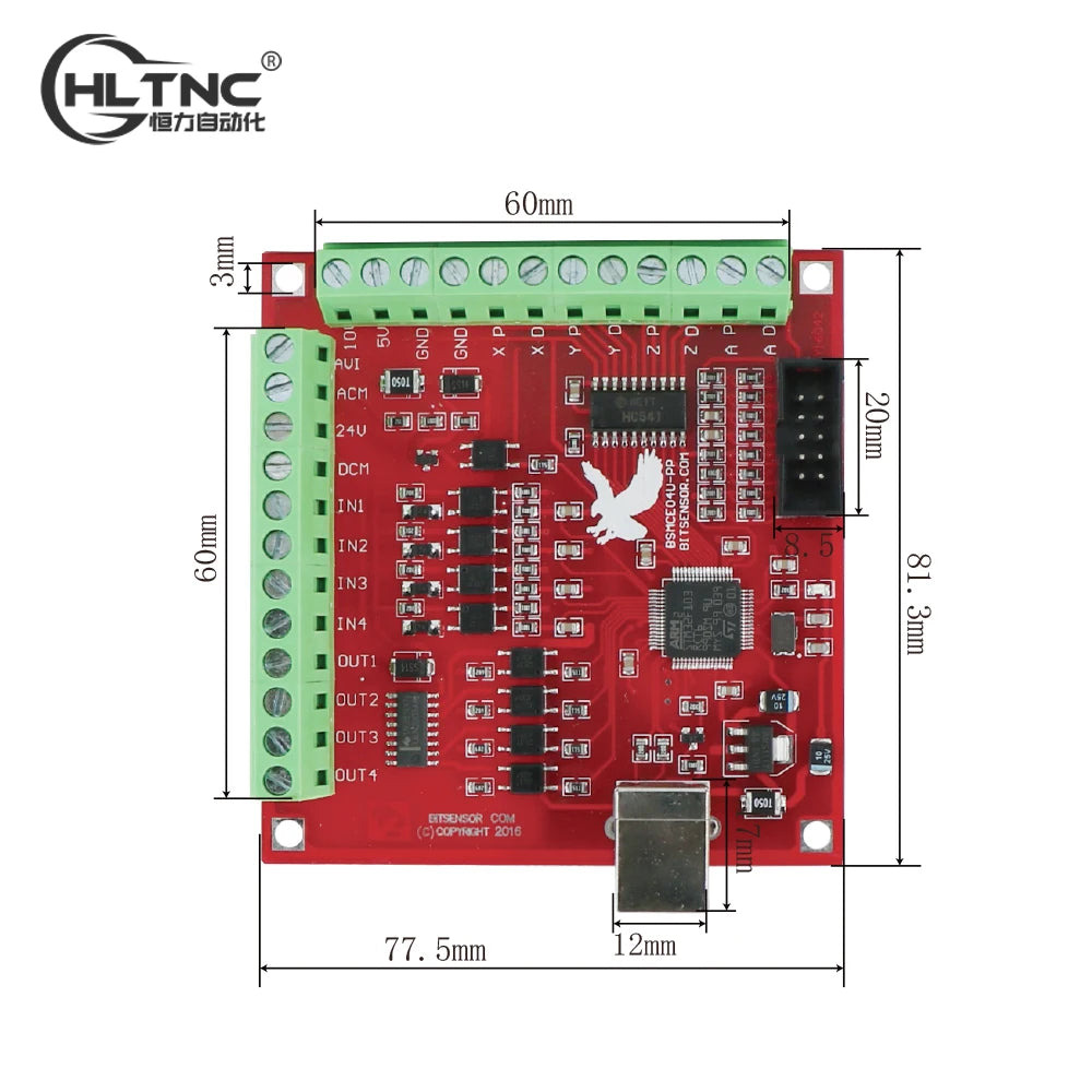 HLTNC 3 4 Axis Kit CNC Nema 23 2.2N 82mm Stepper Motor Driver TB6600 DM542 DM556 USB LPT mach3 Controller + 350W 36V power PSU