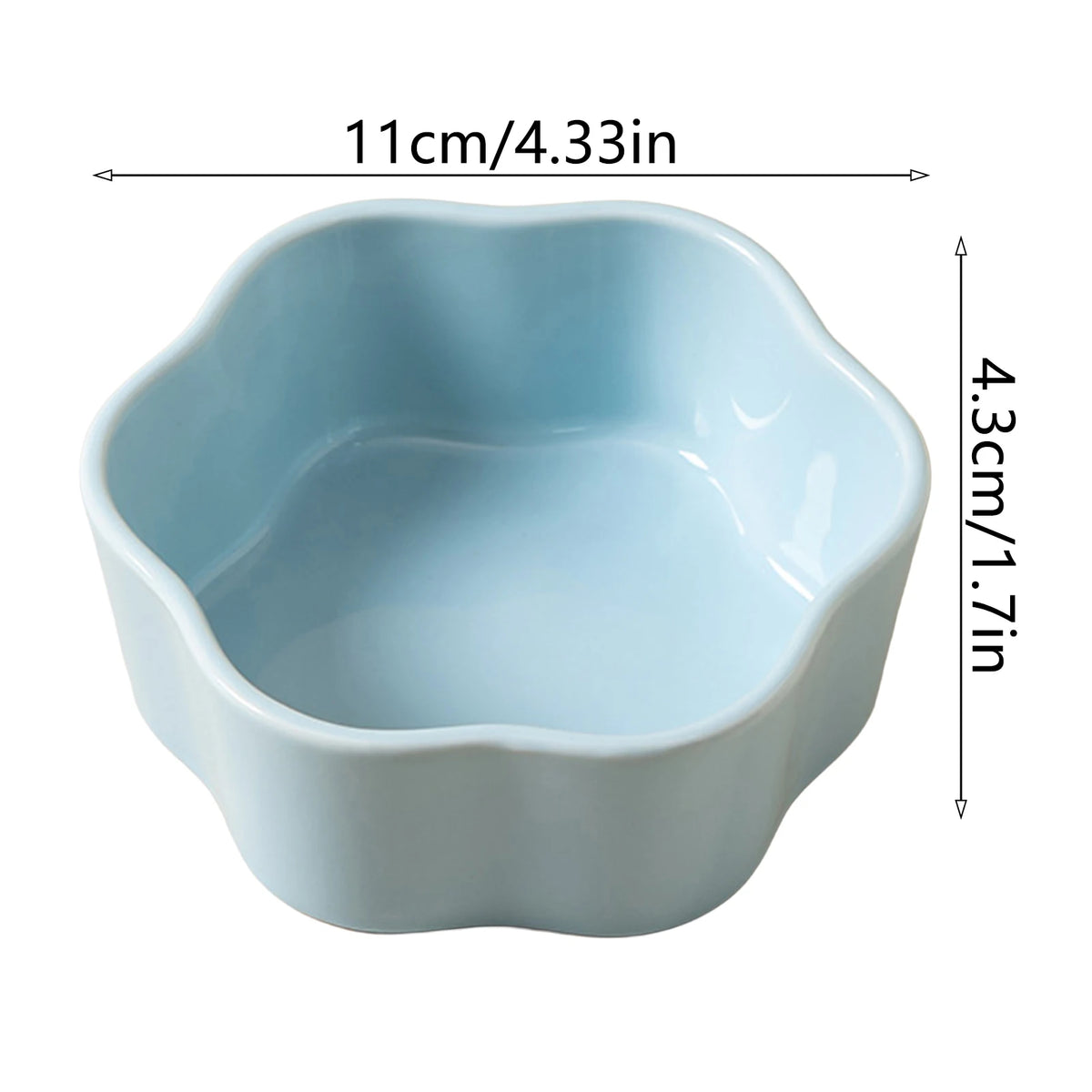 Flower-Shaped Ceramic Cat Bowl - Anti-Tip Food Dish – photo 6