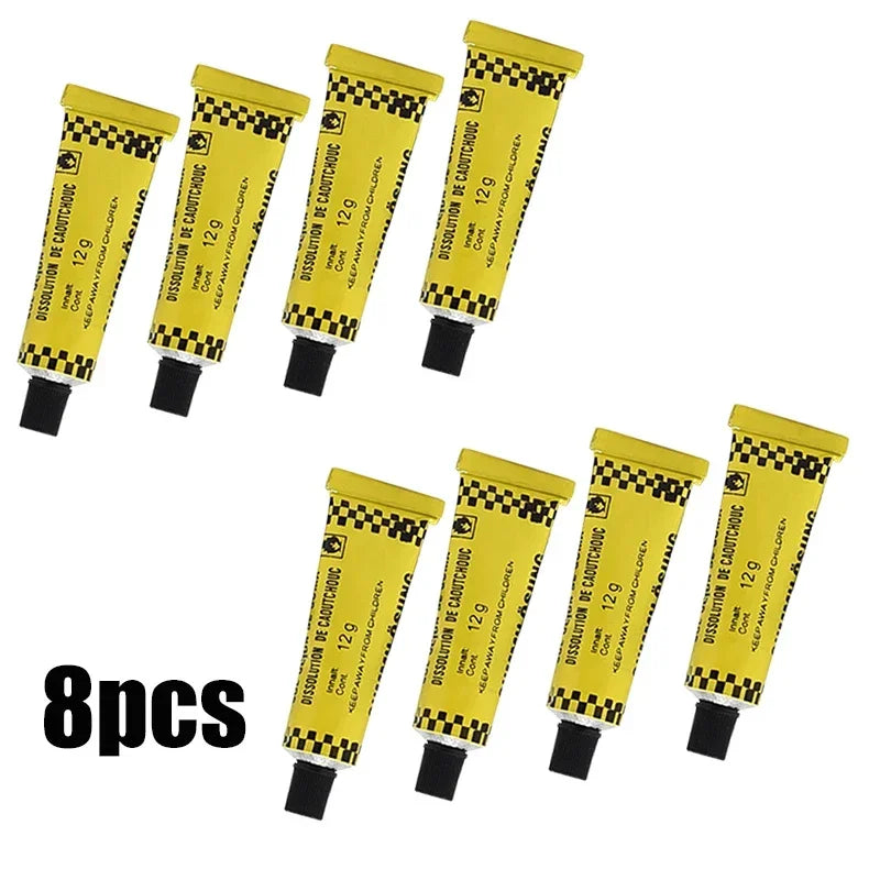 Car Tire Repair Tools Kit with Rubber Strips Tubeless Tire Tyre Puncture Plug Seal Repair Tool Kit for Bicycle Motorcycle Car