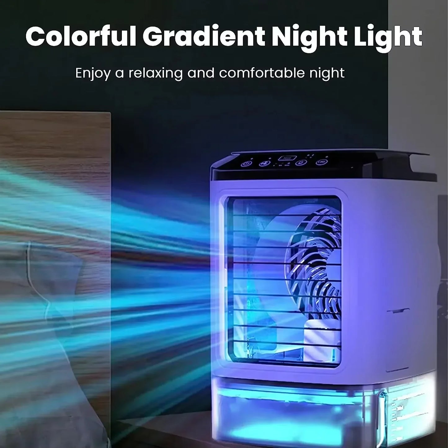 Quiet Desktop Misting Cooler – Portable USB Humidifier Fan for Home & Office
