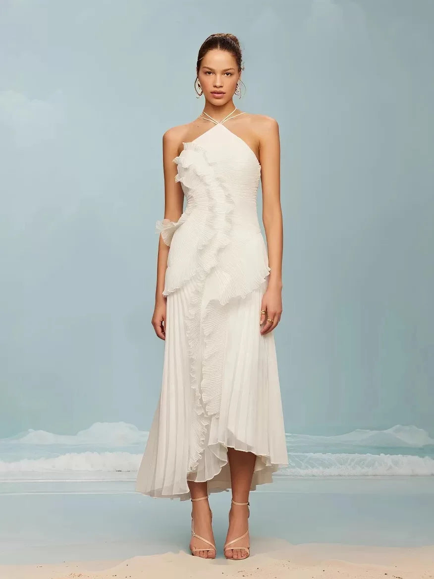 Women's Strapless Backless Tassel Maxi Dress — Summer Evening Wear