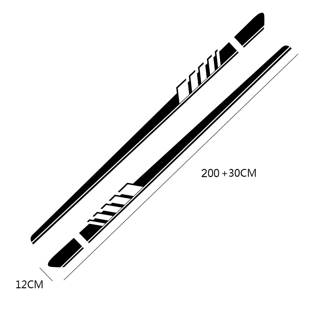 Car Side Line Vinyl Decal – Compatible with Mercedes-Benz W203 W204 W205 W212, C-Class, GLC, CLA, GLA