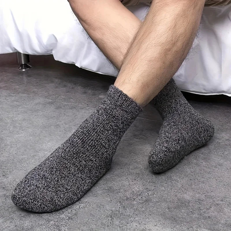 Men's Thick Terry Crew Socks, 3 or 5 Pairs