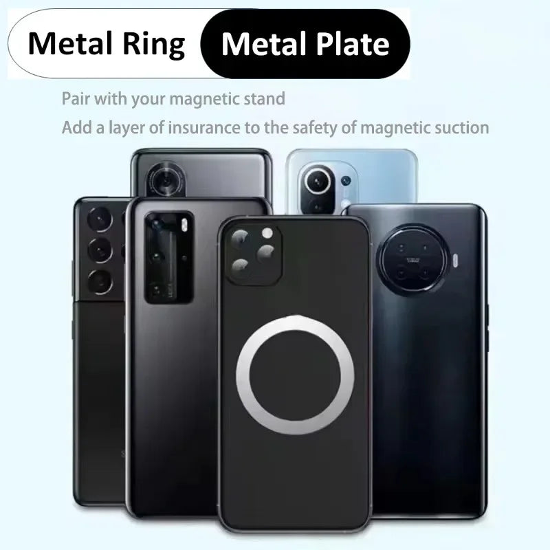 Universal Metal Plate & Metal Ring Mobile Phone Popsocket Accessories Suitable for Magnetic Phone Stands and Car Phone Holder