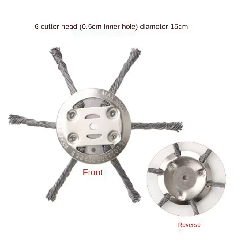 Steel Wire Weeding Wheel Dust Removal and Weeding Board Swing Metal Blade Universal Weed Brush Cutting Machine Head Knife Tool