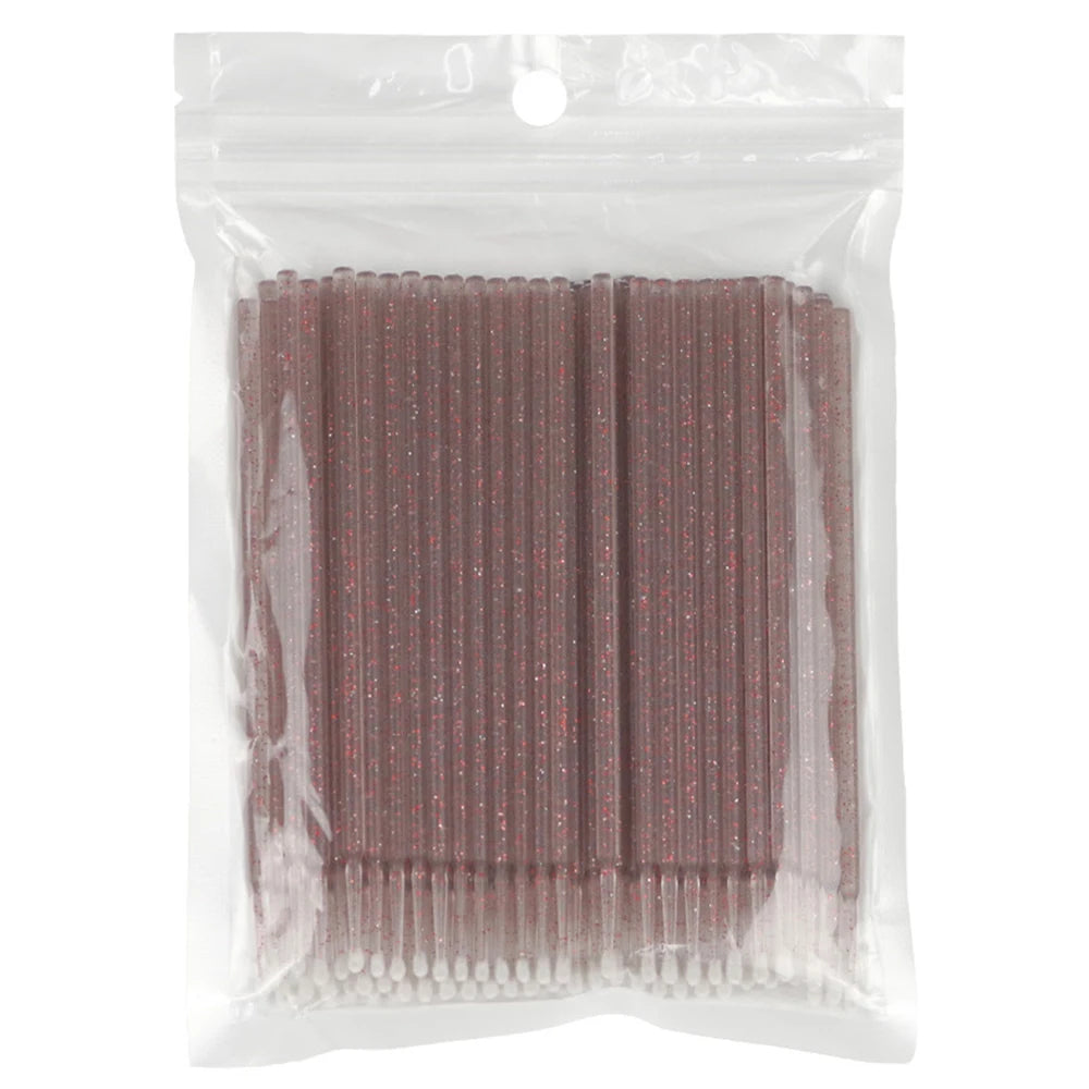 MMAlto 100pcs Eyelash Cleaning Microbrushes – Micro Cotton Swab Makeup Remover & Lash Extension Cleaning Tool | 14 Colors
