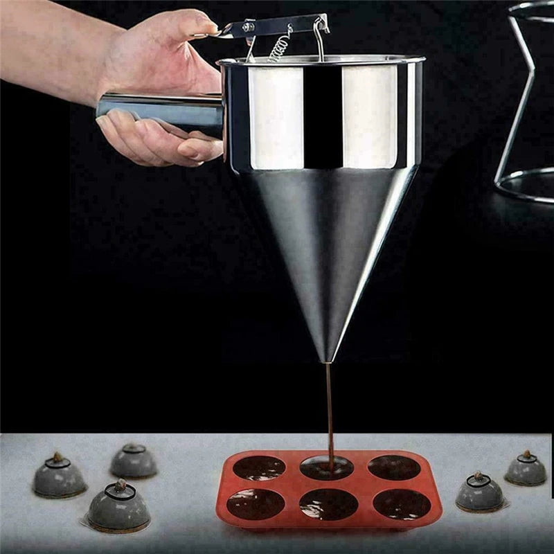 Stainless Batter Dispenser Funnel - Pancake & Cupcake Batter Tool - photo 2