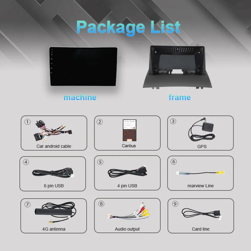 Android 16 For Renault Megane 2 2002-2009 2K QLED Android Car Radio Multimedia Video Player GPS Stereo CarPlay 4G Navigationv BT