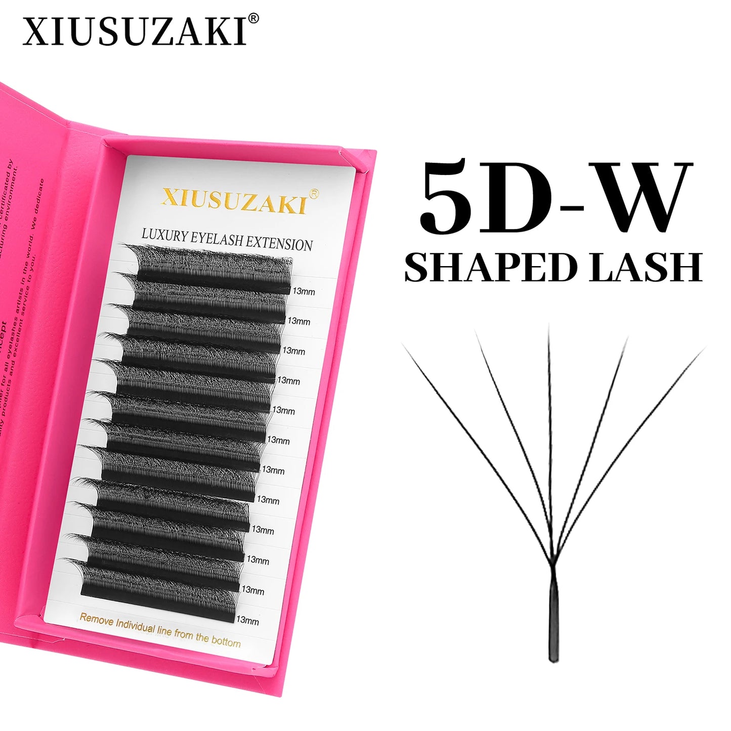 XIUSUZAKI W Shaped Lashes Bloom 2D 3D 4D 5D 6D 7D 8D Automatic Flowering Premade Fans Eyelashes Extensions YY Individual Lashes