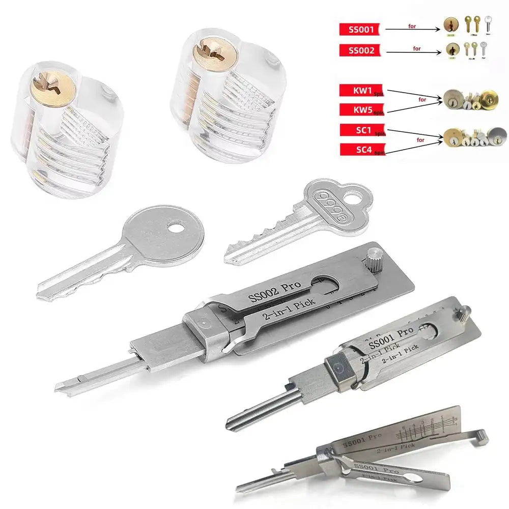 Lock Decoder Lockpicking SS001Pro SS002Pro O-ring Pickup Kit Pick Locksmith Tool Key Decoder Precision Hook Door Repair Tools