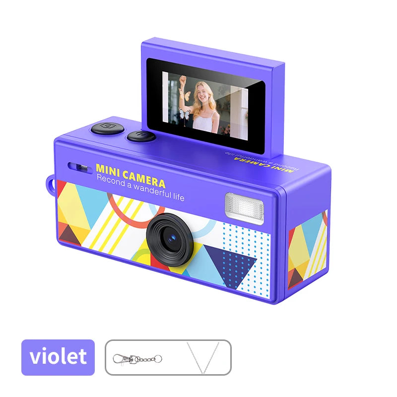 Ourlife Retro Keychain Camera — 180° Flip Screen Mini Camcorder