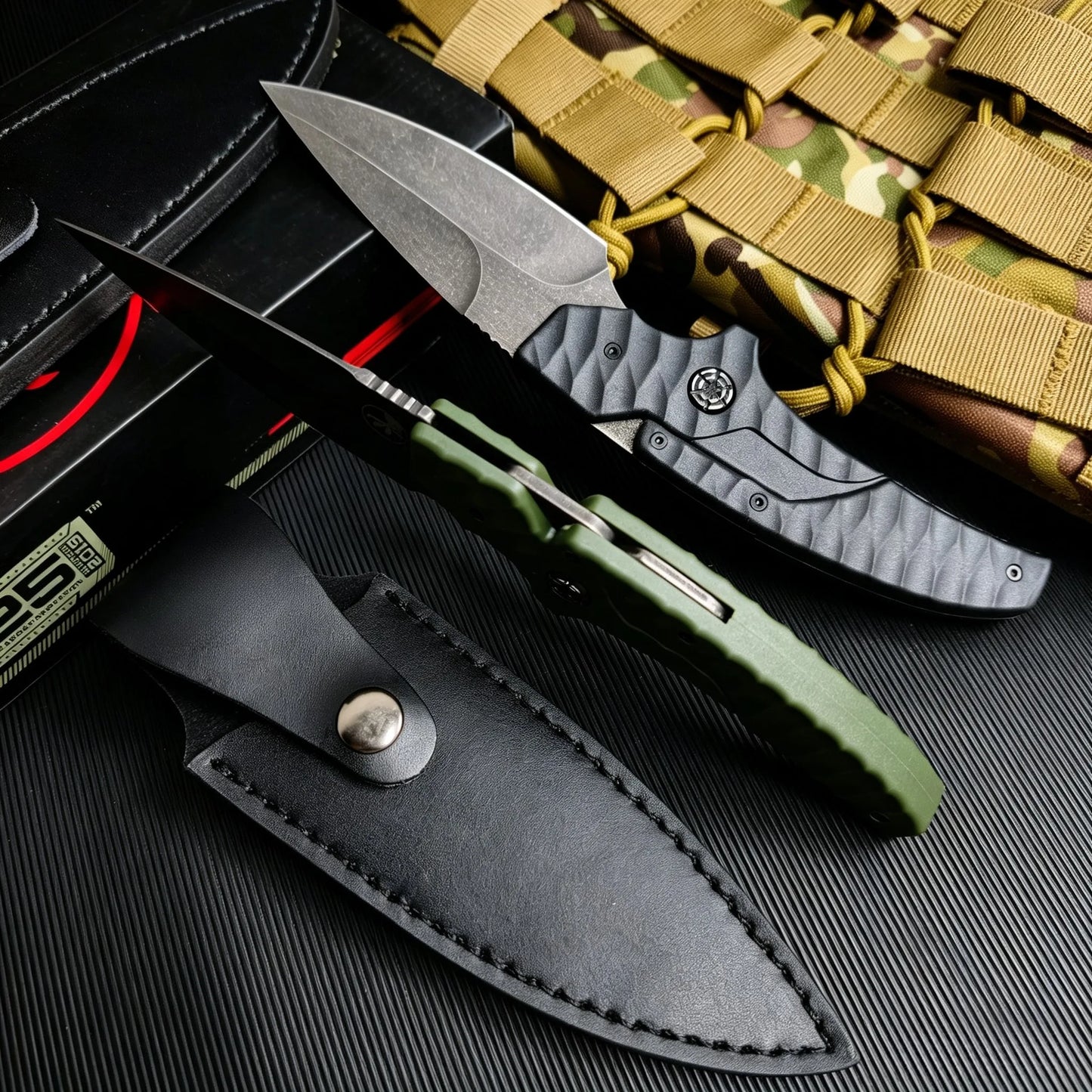 2-in-1 Tactical Folding Knife, Pocket Knife, Ideal for Outdoor Hunting, Camping, and Survival—The Perfect Gift