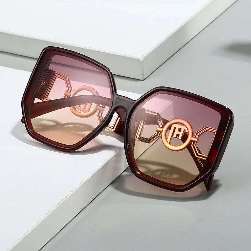 Large Cat Eye Sunglasses for Women — Cut-Out Frame, UV400