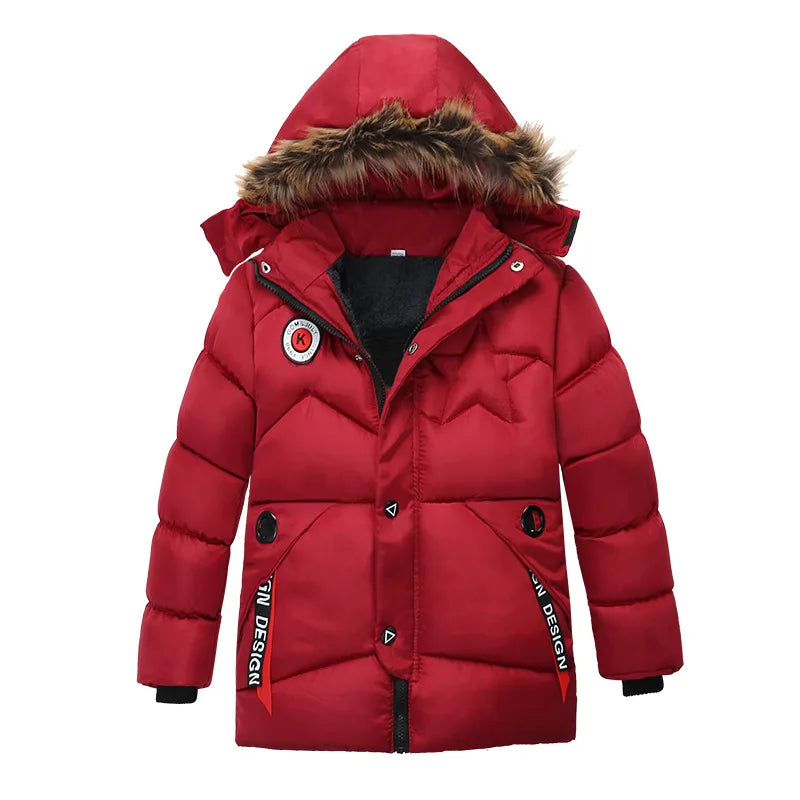 Boys Hooded Winter Jacket - Plush Lined Coat with Detachable Hood - photo 9